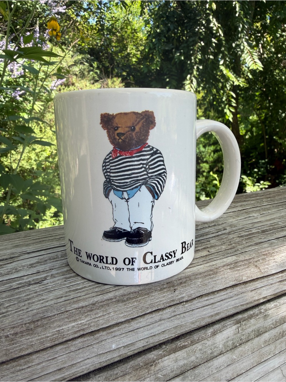 The World Of Classy Bear 1997 Ralph Lauren Preowned Bear With Sweater Mug 1 Cup